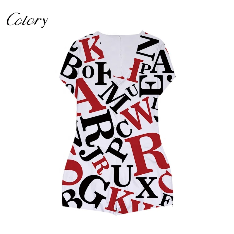

Colory Wholesale 2021 Womens Valentines Day Sexy Onsies Adult Shorts Onesie With Butt Flap For Women, Customized color