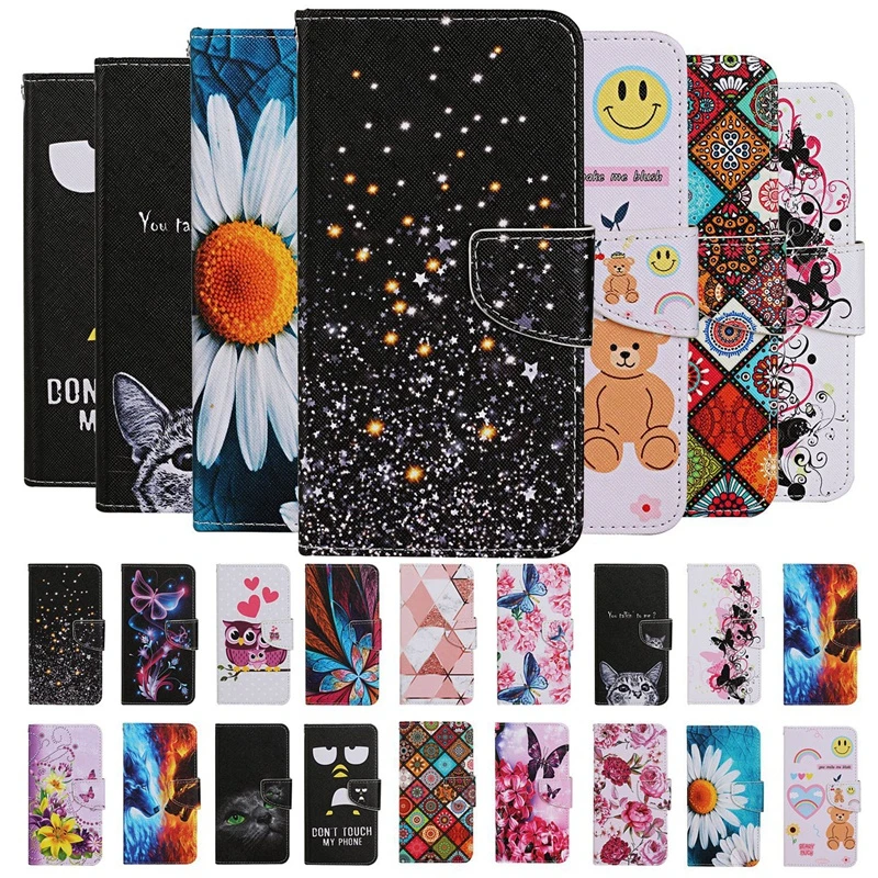 

Painted Flip Leather Case For Samsung Galaxy A10 A20 A30 A40 A50 A70 A20E A10S A20S A30S A50S A21S Ultra Phone Book Cover