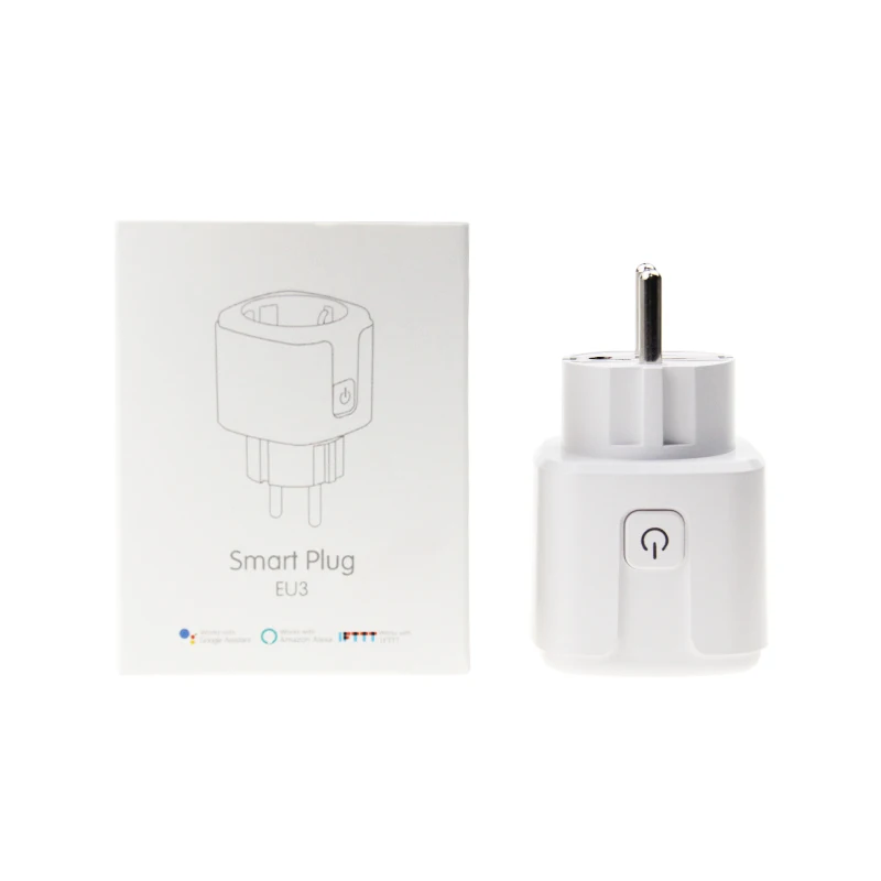 

High quality mini smart wifi wall socket EU type TUYA and Smart Life remote control smart power plug