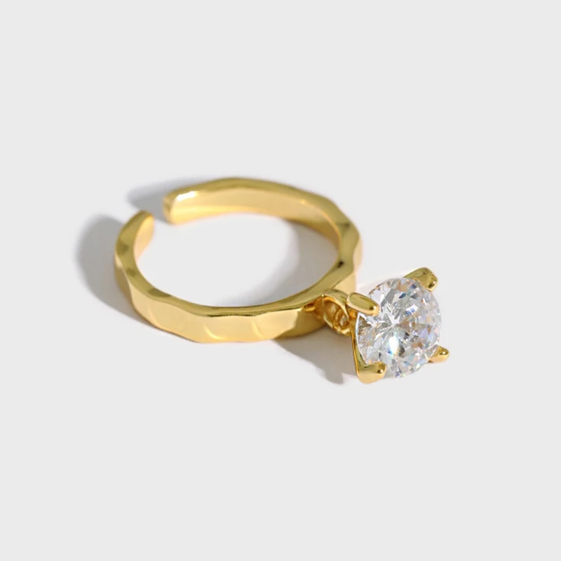 

Special high quality zircon sterling silver 925 jewelry gold plated designer ring for women
