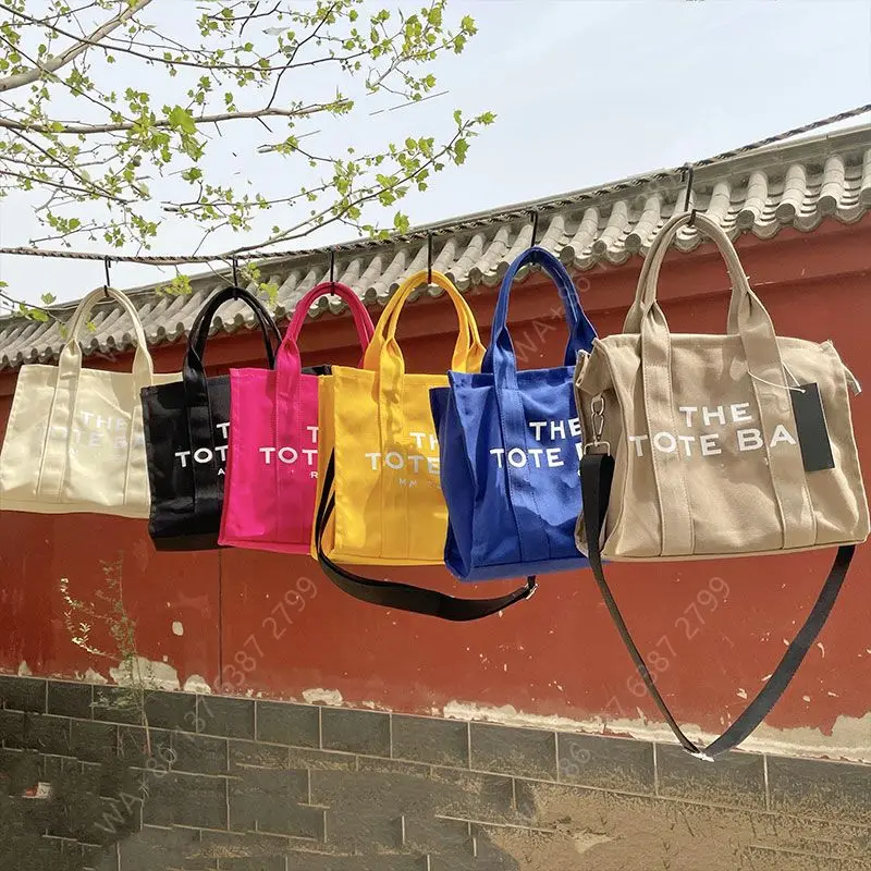 

2022 Designer Bag Trendy Canvas Cotton Printed Statement Women's Tote Bag Purses and Handbags Luxury Bags for Ladies