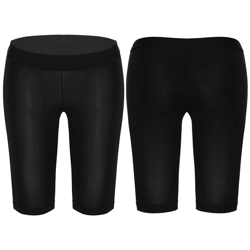 

Womens Great Stretch High Waist Middle Length Athletic Work Womens Running Gym Shorts