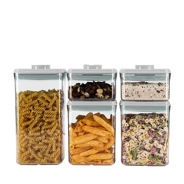 Hot Sales Storage Jars Home Storage & Organization Dry Durable Storage Boxes Bins Clear Stackable Bpa-Free Pop up Airtight Food