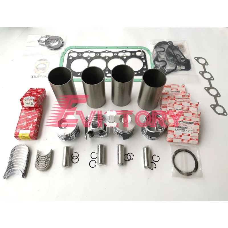 

For Isuzu 4LE2 overhaul rebuild kit piston ring liner bearing gasket +water pump + valve guide