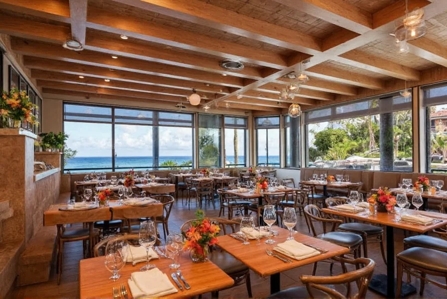 Fig & Ginger Honolulu signature dish featuring locally-sourced fish and tropical accompaniments