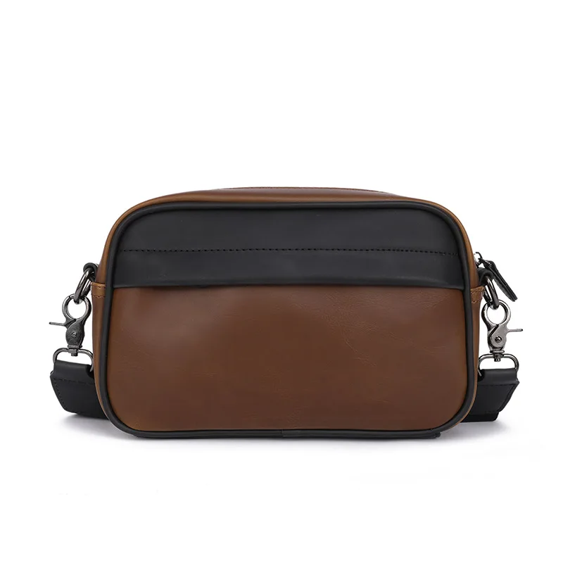 

Fashion Men's Crossbody Bag New Vintage Solid Color Leather Crossbody Bag Men