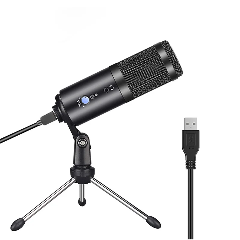 

Factory Price Live Broadcast Microphone FB Drum Interview Microphone Condenser Microphone Mic, Black