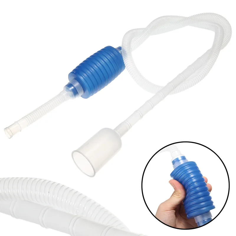 

Aquarium Fish Tank Vacuum Gravel Water Filter Fish Tank Siphon Pump Manual Easy To Operate Cleaner Pump Safe Vacuum Cleaner Tool, Blue