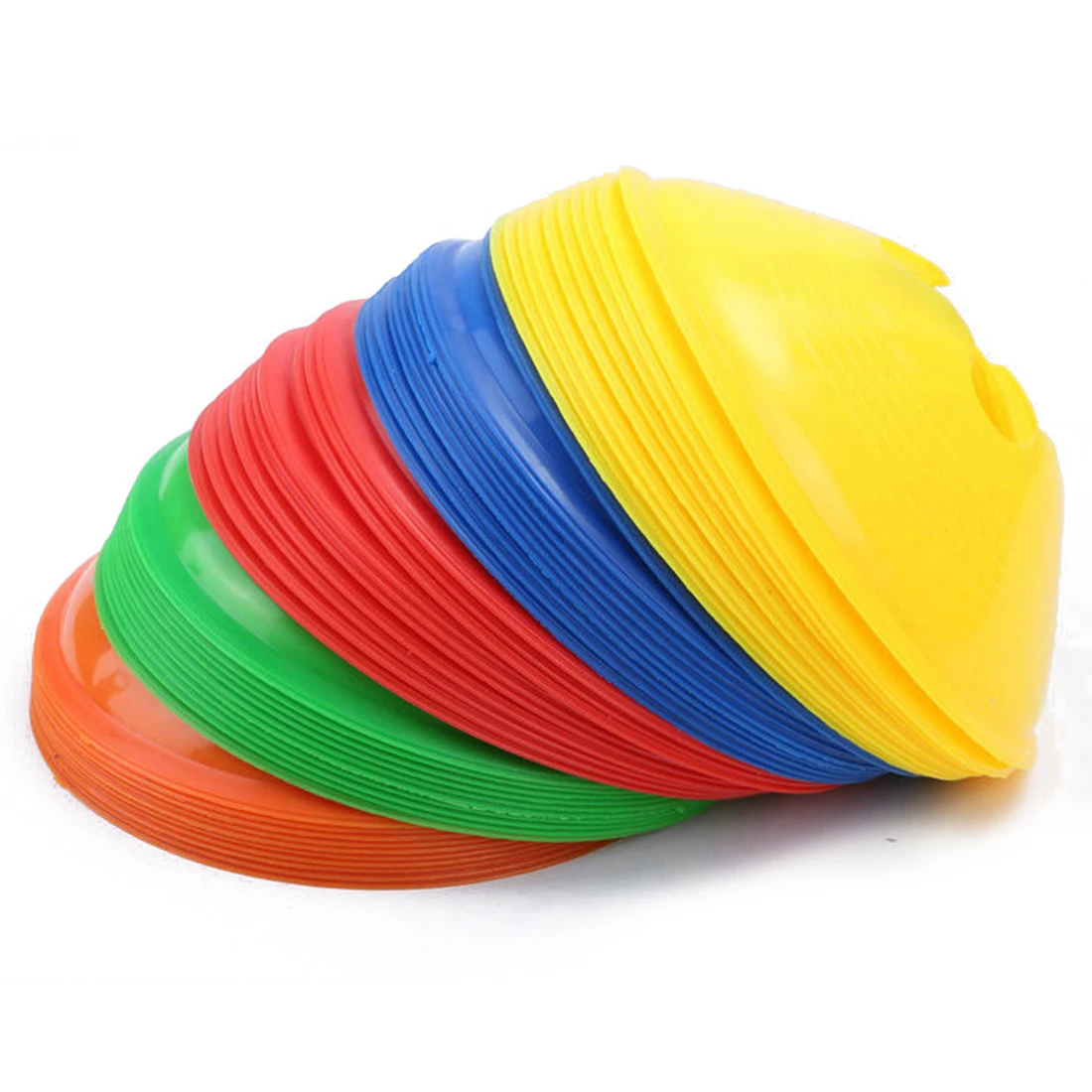 

Speed Training Outdoor Sports Agility Soccer Disc Cones Agility Cones With Holes, Yellow;orange;green;red