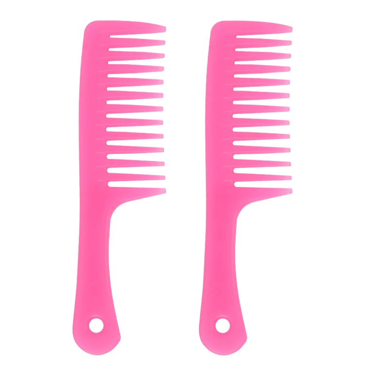 

OEM custom printed wide tooth plastic hair combs wholesale