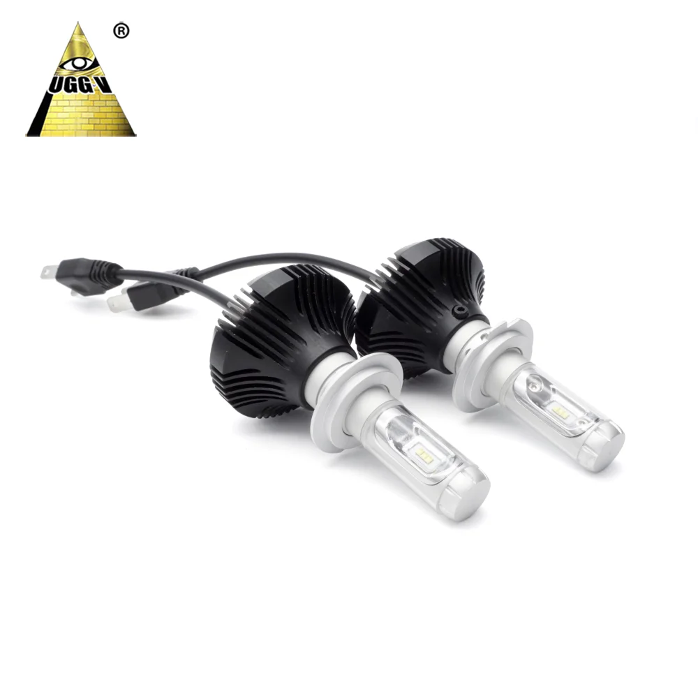 Car LED lights H7 For X5 Auto Headlight 80W 8000LM With High Power LED Car headlight With Three Optional Color