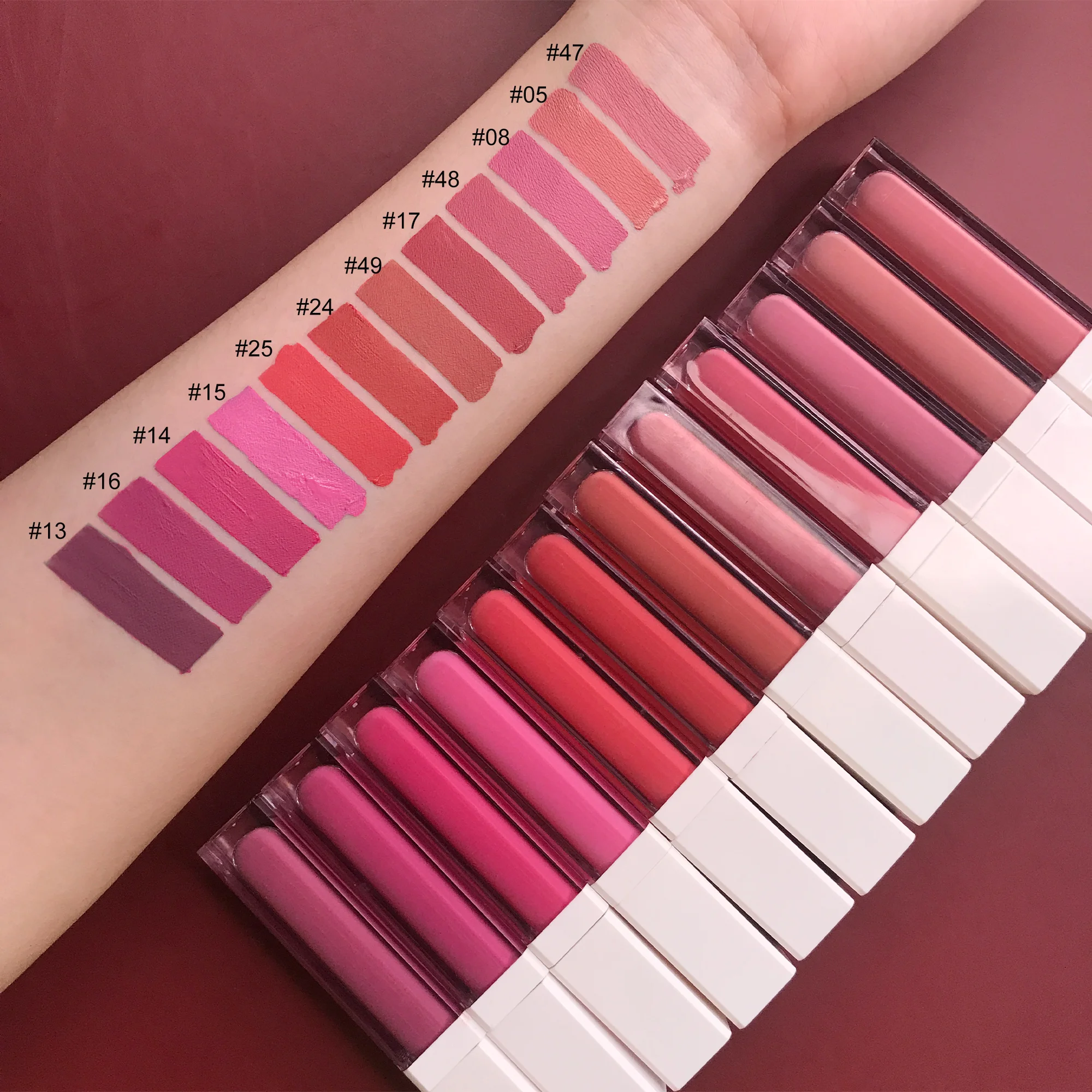 

Multi Colors Private Label Waterproof Make Your Own Moisture Sexy Lip Gloss Oem Cosmetics Makeup Matte Liquid Lipstick