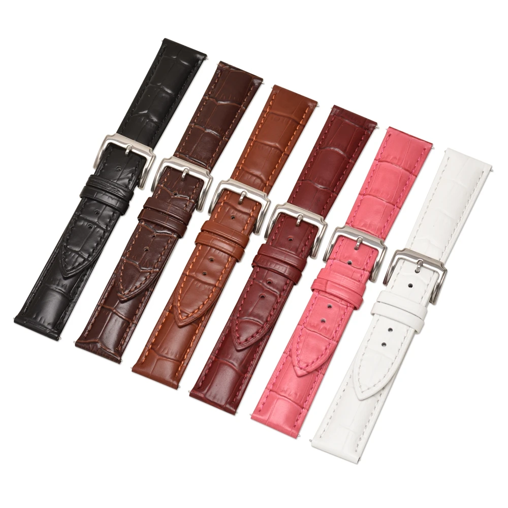 

Men Women Thick Genuine Leather Watchbands Watch Band 16mm 18mm 19mm 20mm 21mm 22mm 24mm Wristwatch Strap For all kinds of watch