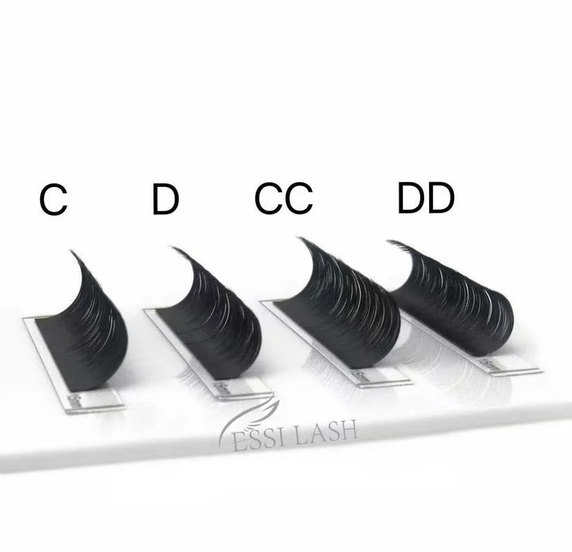 

Hot selling super model mega 30 mm manufacturer Private Label PBT fiber synthetic hair dark Black volume eyelash extension