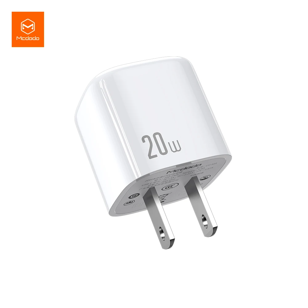 

Mcdodo Latest CE FCC ETL Certified US EU AU UK USB Type C 20W PD Mini Super Fast Charging Charger Adapter for apple iphone 12