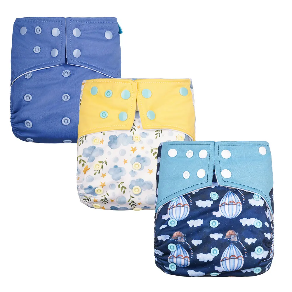 

Happyflute Washable cloth diapers super dry baby reusable nappies for boys and girls free sample, Colorful