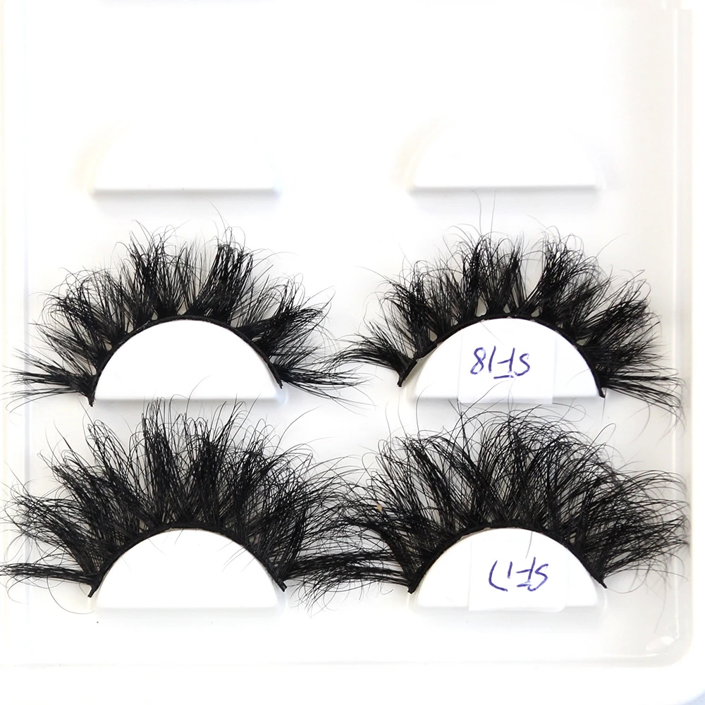 

wholesale full strip fluffy 100% 25mm mink eyelash 8d mink lashes