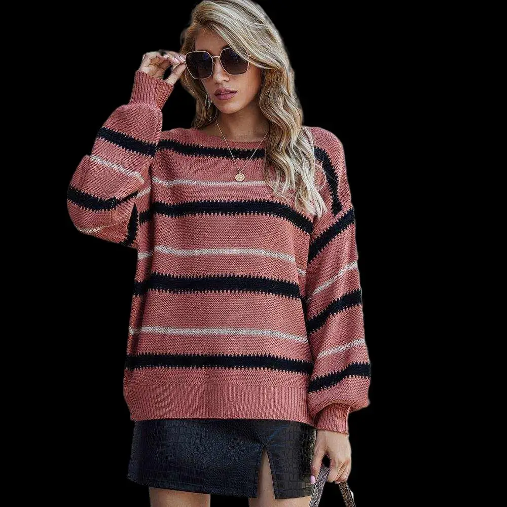 

Casual Women Sweater O-neck Long Sleeve Winter Knitted Sweater For Women