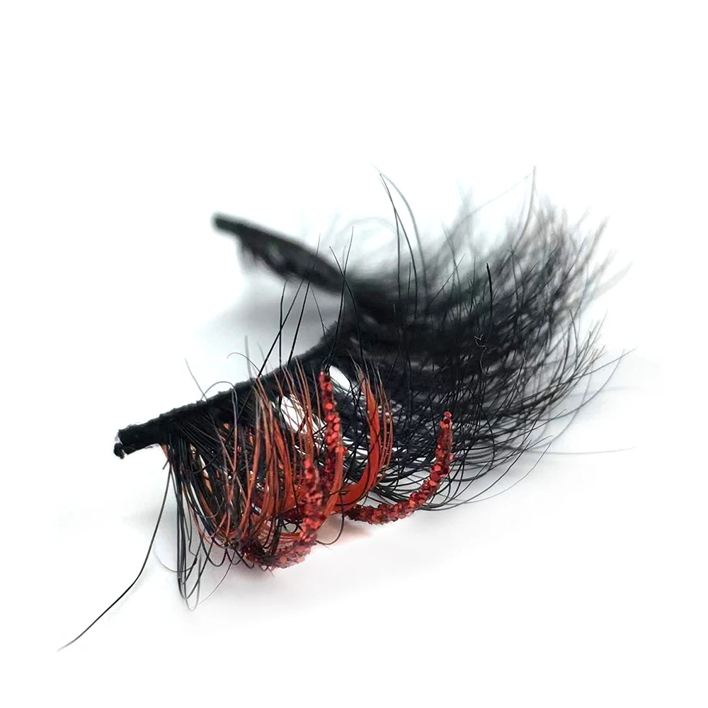 

High quality glitter colored lashes unique glitter eyelashes full strip lashes popular shiny party colored lashes wholesale