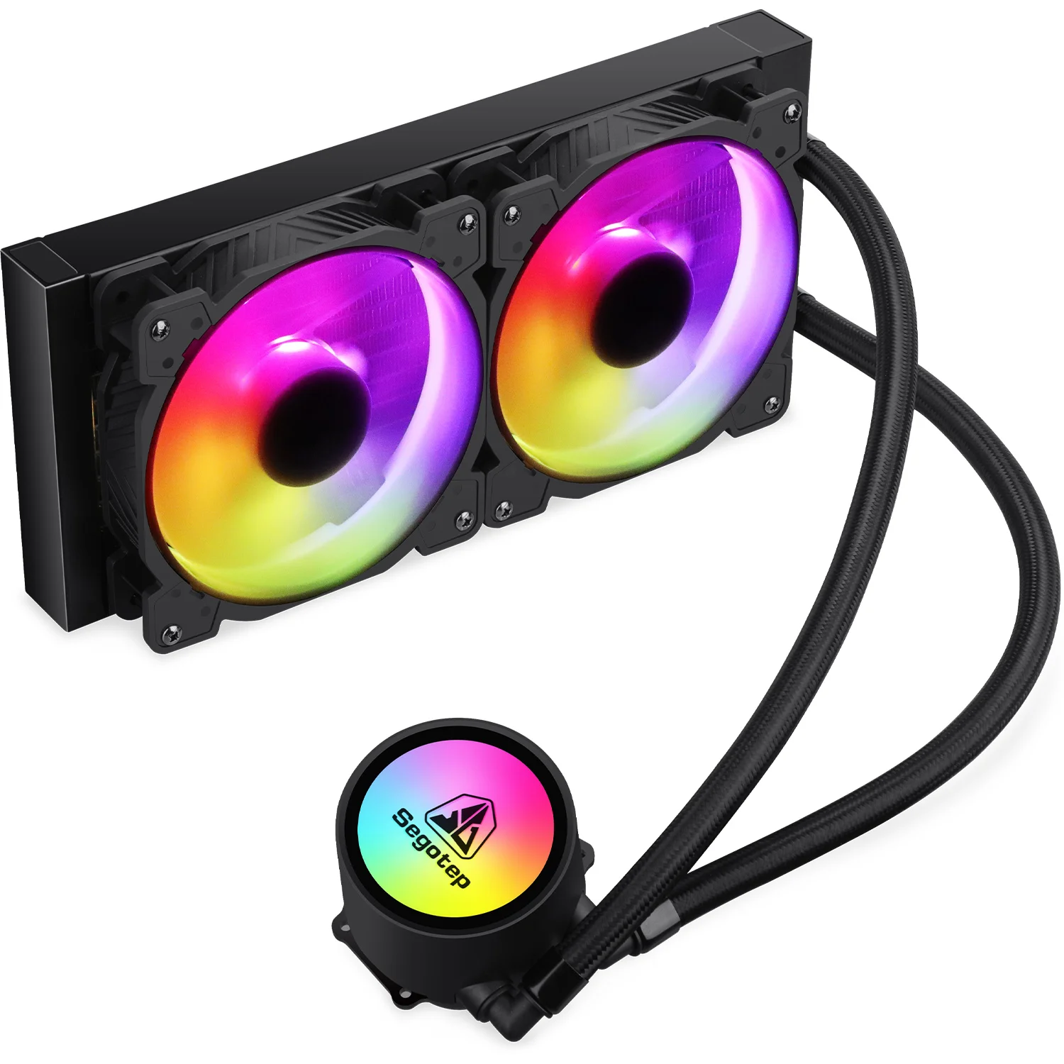 

New 2600 RPM 77.9CFM 120mm Computer 12V RGB Water Cooling Fan