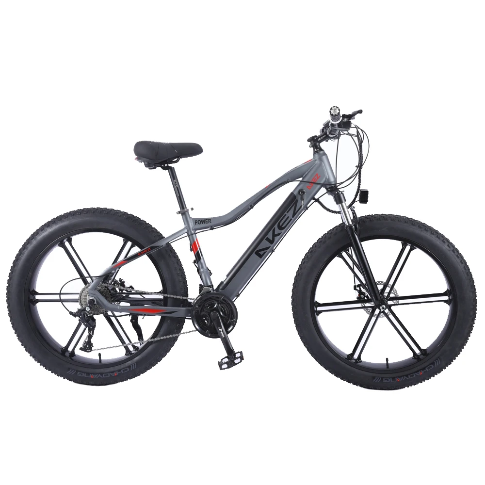 

2022 hot sale 26 inch 27 speed aluminium alloy e-bike 48V/750W/10AH fat tire electric bicycle for adult powerful