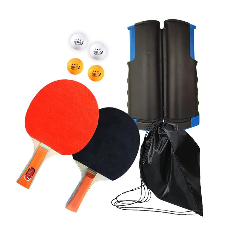 

Table Tennis Net Bats Balls with retractable net Ping Pong Paddle Set table tennis set