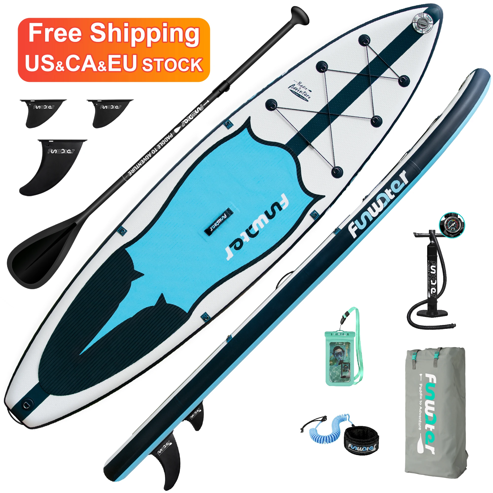 

FUNWATER Free Shipping Dropshipping OEM wakeboard inflatable board sup board stand-up paddle surf paddleboard watersport