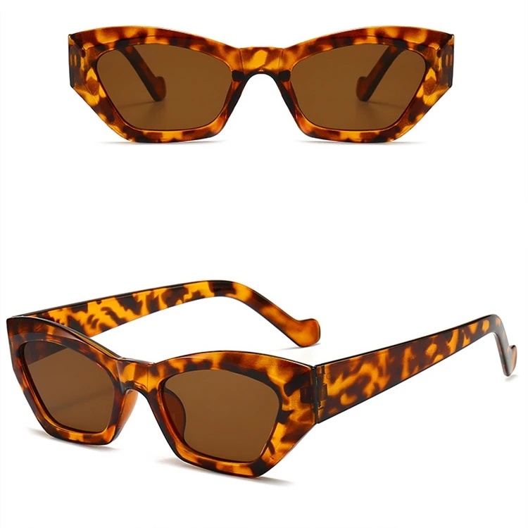 

DLL5192 DL Glasses multiple styles 2021 Fashion Leopard Cateye Sunglasses Women Small Triangle Rivet Cat Eye Sunglass, Picture colors