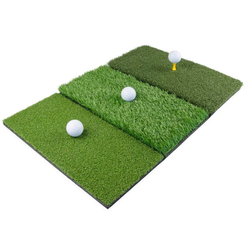 

Foldable 3 in 1 Multi-function Golf Hitting Mats Golf Practice Mat Artificial Lawn Nylon Grass Rubber Tee Backyard Outdoor