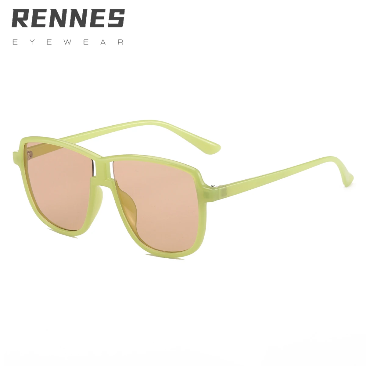 

RENNES ray band sunglasses All-Match Transparent Frame UV400 Square Shades Over sized round sunglasses