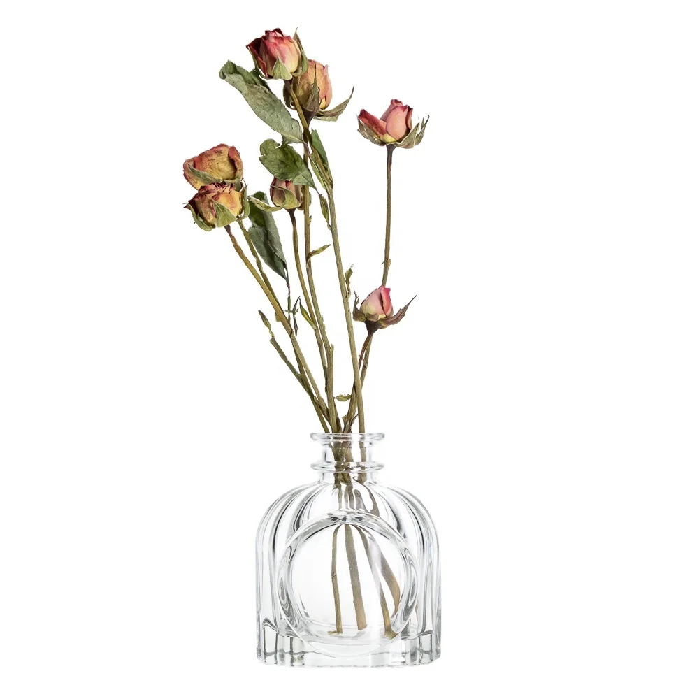 

Bird Cage Design Glass Reed Diffuser Bottle 100ml Mini Flower Vase, Clear transparent