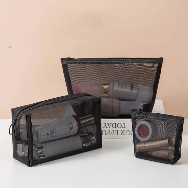 

2021 New Stye Small Dark Clear Cosmetic Bag Travel PVC Zipper Toiletry Makeup Bag Set Clear Organizer Beauty Case, Choose