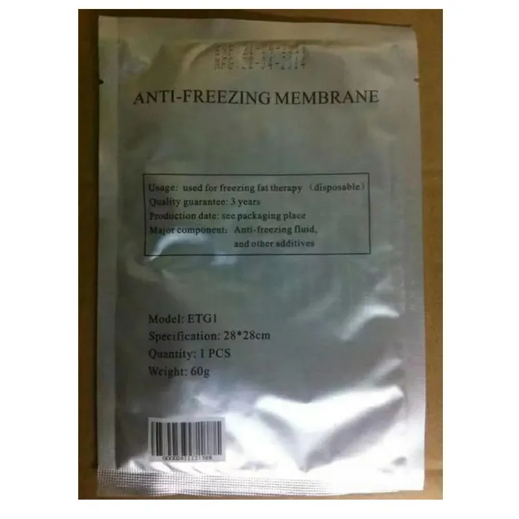 

Cryoskin machine using anti freeze membrane anti freezing film