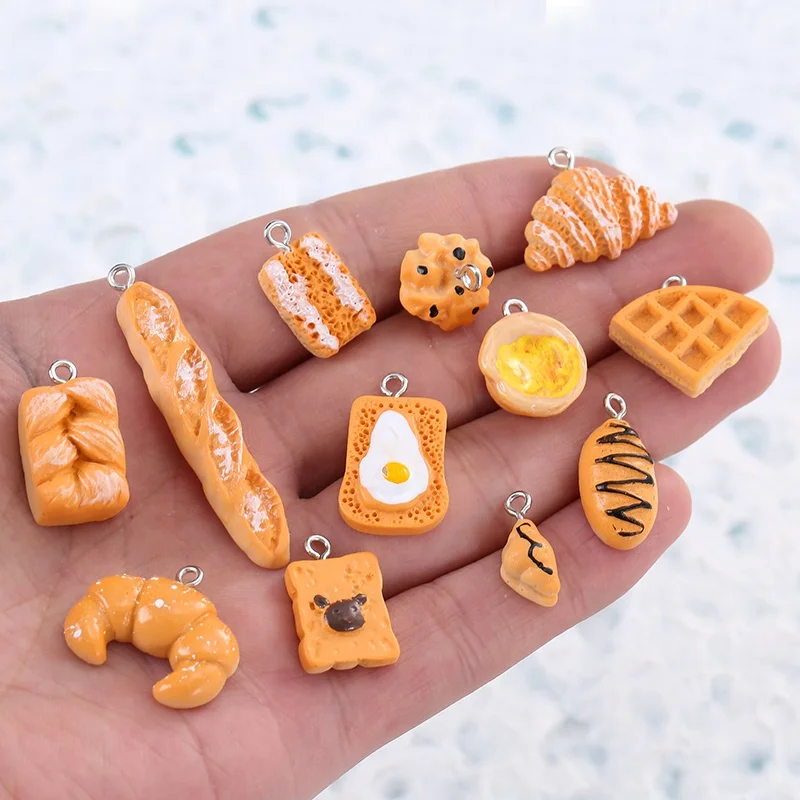 

High Quality Lovely Loose Resin Cookie Chocolate Pie Kawaii Simulation Food Flatback Cake Resin charms pendant For Craft DIY, Picture