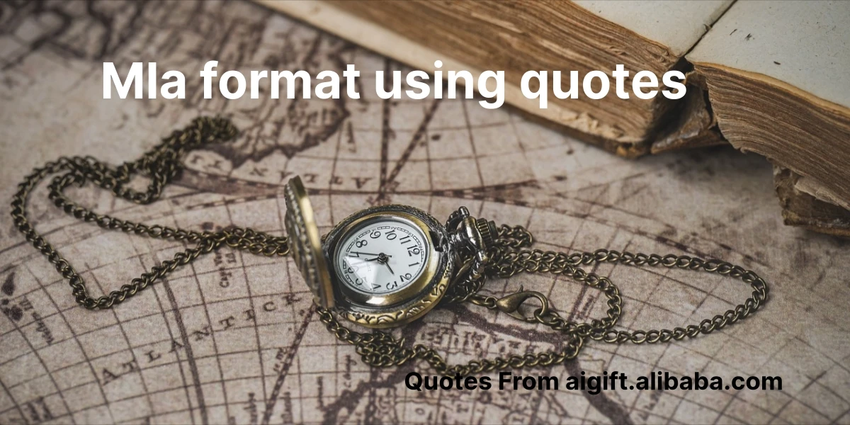 mla format using quotes