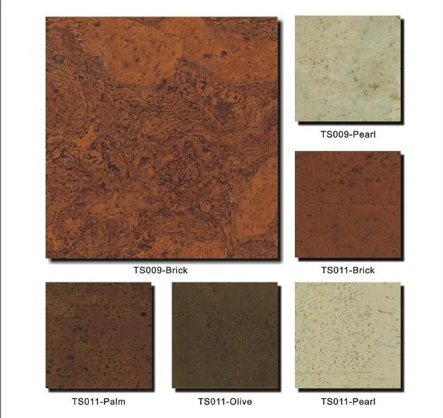 
Cork floating flooring tiles, heat and sound insulation, rich color and pattern-TS011-Brick 