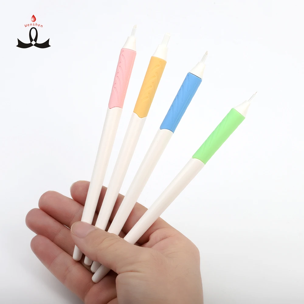 

Microblading Private Label Disposable Sterilized Tattoo Tool Nano Rainbow Disposable Microblading Pen, Green ,pink yellow ,blue ,black