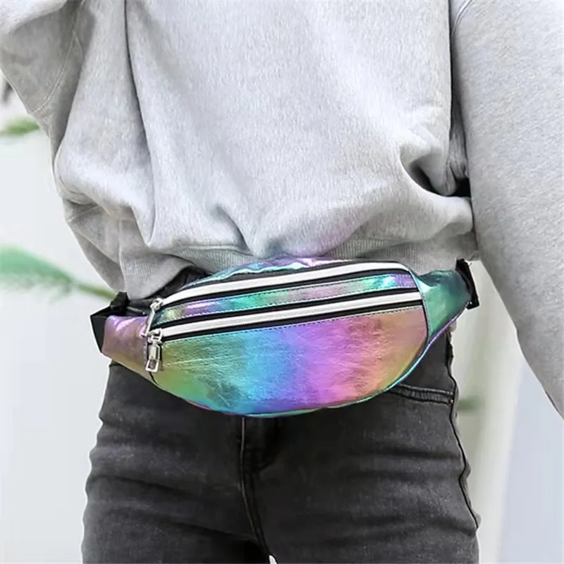 

Fashion ladies single shoulder leisure girl fanny pack colorful waist bag for women