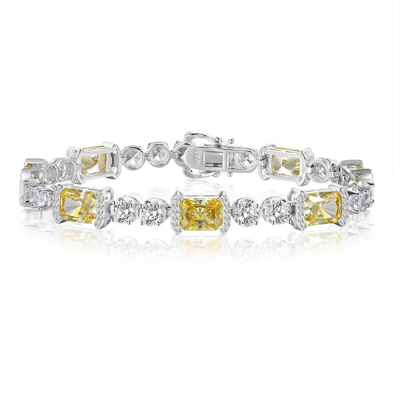 

VANA Famous Brand Sterling Silver Luxury Bangle Cubic Zirconia Wedding Bracelet for Women Gift