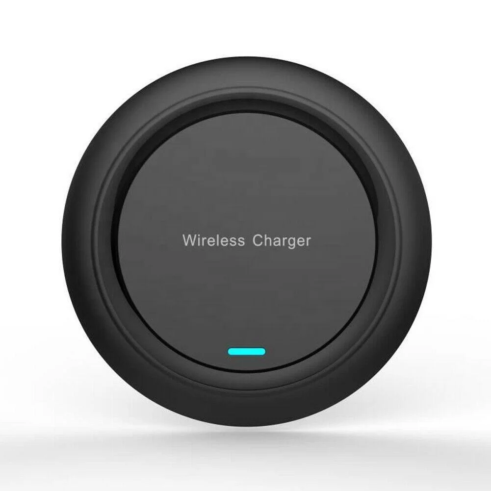 

Fast charging universal mobile phone Portable 10W qi K18 Wireless charger pad for iphone 7 8 plus X Xr Xs 11 pro max 12, Black /white