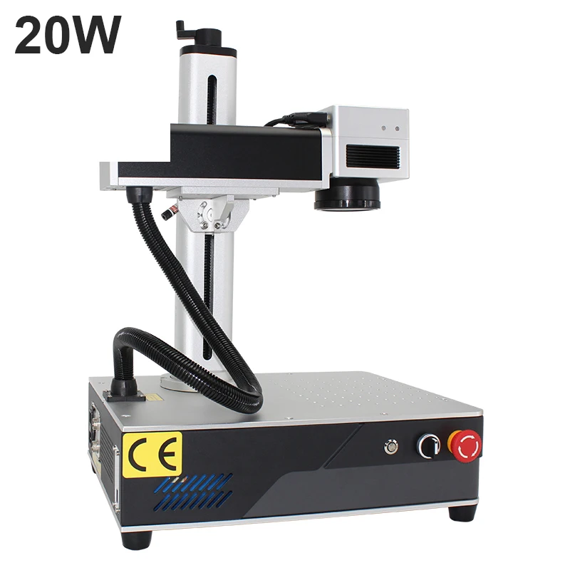 

20w 30w EZCAD2 Mini fiber laser marking machine marker for metal SS CS plastic silver ring logo jewelry engraving machine