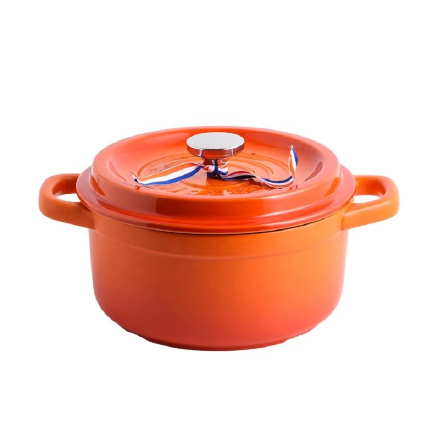 

Nordic style Korean gradient enamel pot high temperature ceramic casserole open flame porridge casserole, Orange/green/purple