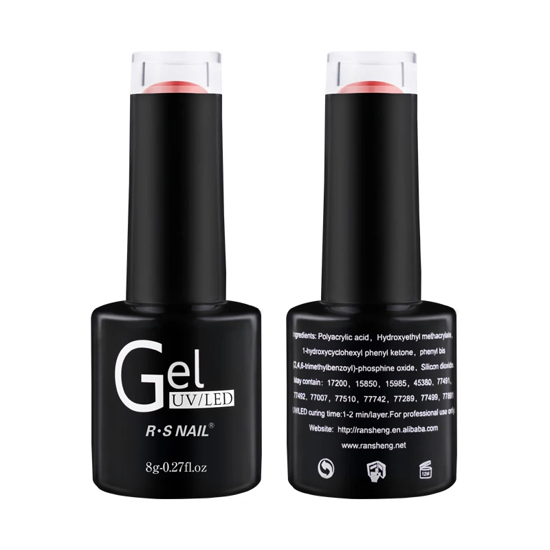 

Ransheng factory 800 Colors UV Gel nail polish OEM label private Manufacture free sample best customized 15ml/12ml/8ml