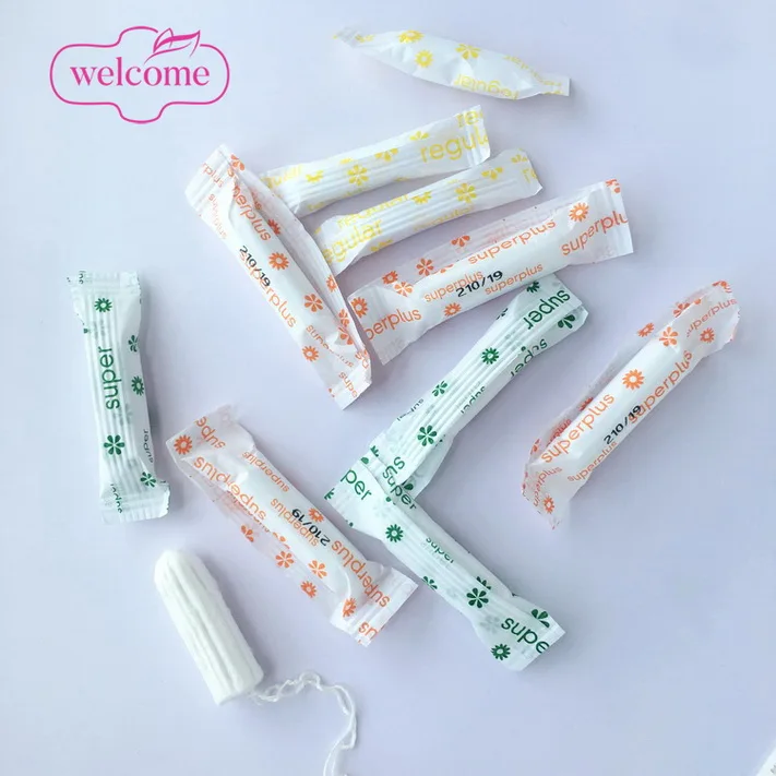 

Private Label GOTS Certified Organic Cotton Tampon Comfort Silk Touch Feminine Hygiene Tampons Cotton