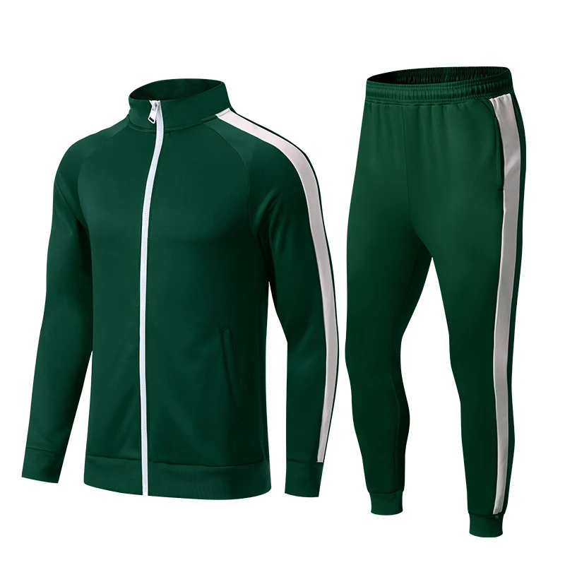 

Sport tracksuit zipper jacket narrow ankle track pants customized logo