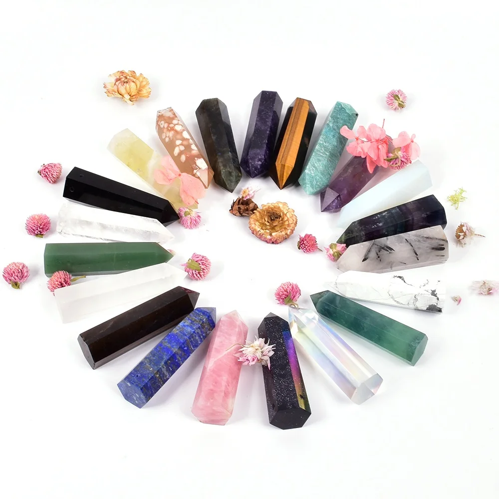 

Wholesale Natural Quartz Rose Crystals Healing Stones Crystal Tower Amethyst Wand Crystal Point For Fengshui