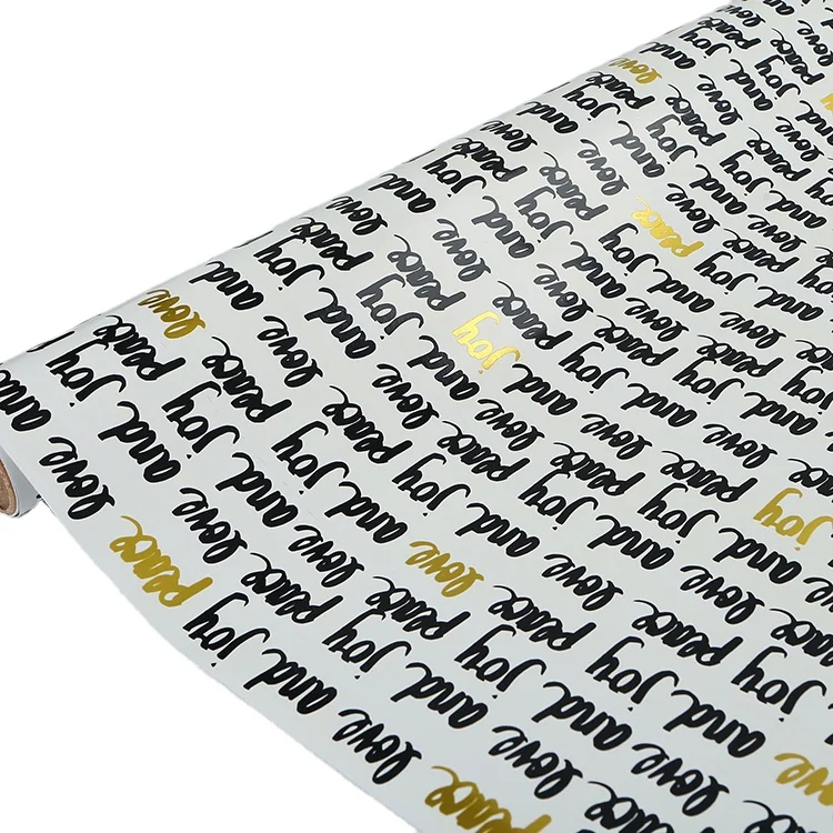 
OEM/ODM Wholesale Most Popular Custom Size Printed Waterproof Gift Wrapping Paper Roll For Birthday Party Craft Paper 
