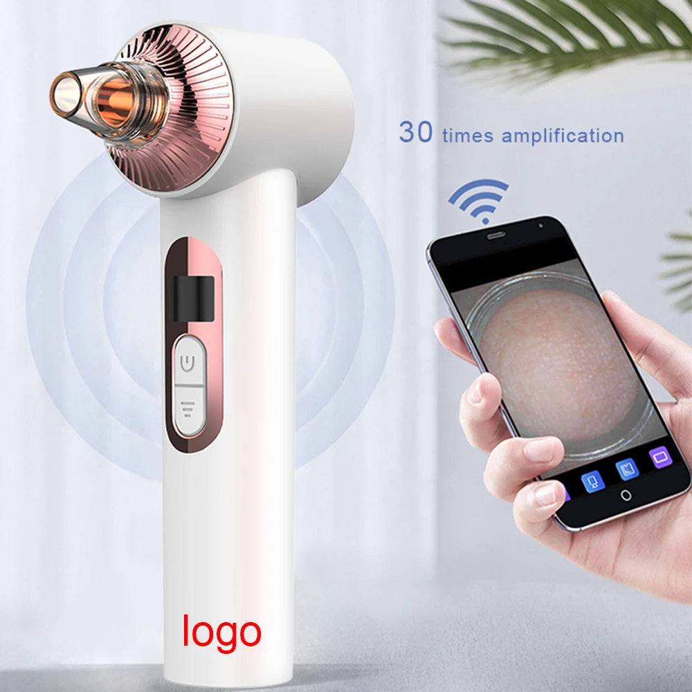 

HD camera visible APP connect cleansing pore vacuum blackheads remover, White or customized color