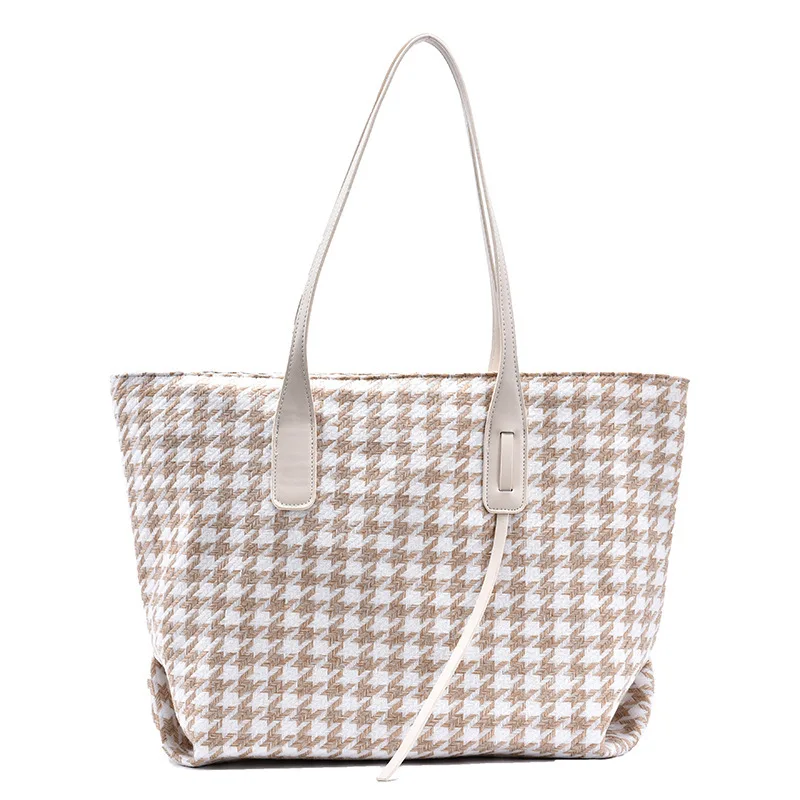 

Hot Selling Sacs Tote Bag For Ladies High Quality Bags Houndstooth Summer Handbags For Women, Multicolor