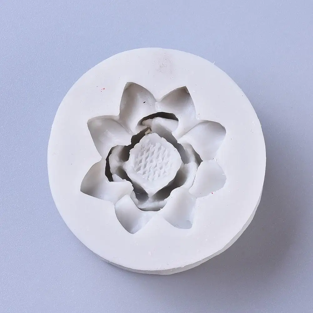 

Pandahall WhiteSmoke Flower Food Grade Silicone UV Resin Fondant Molds
